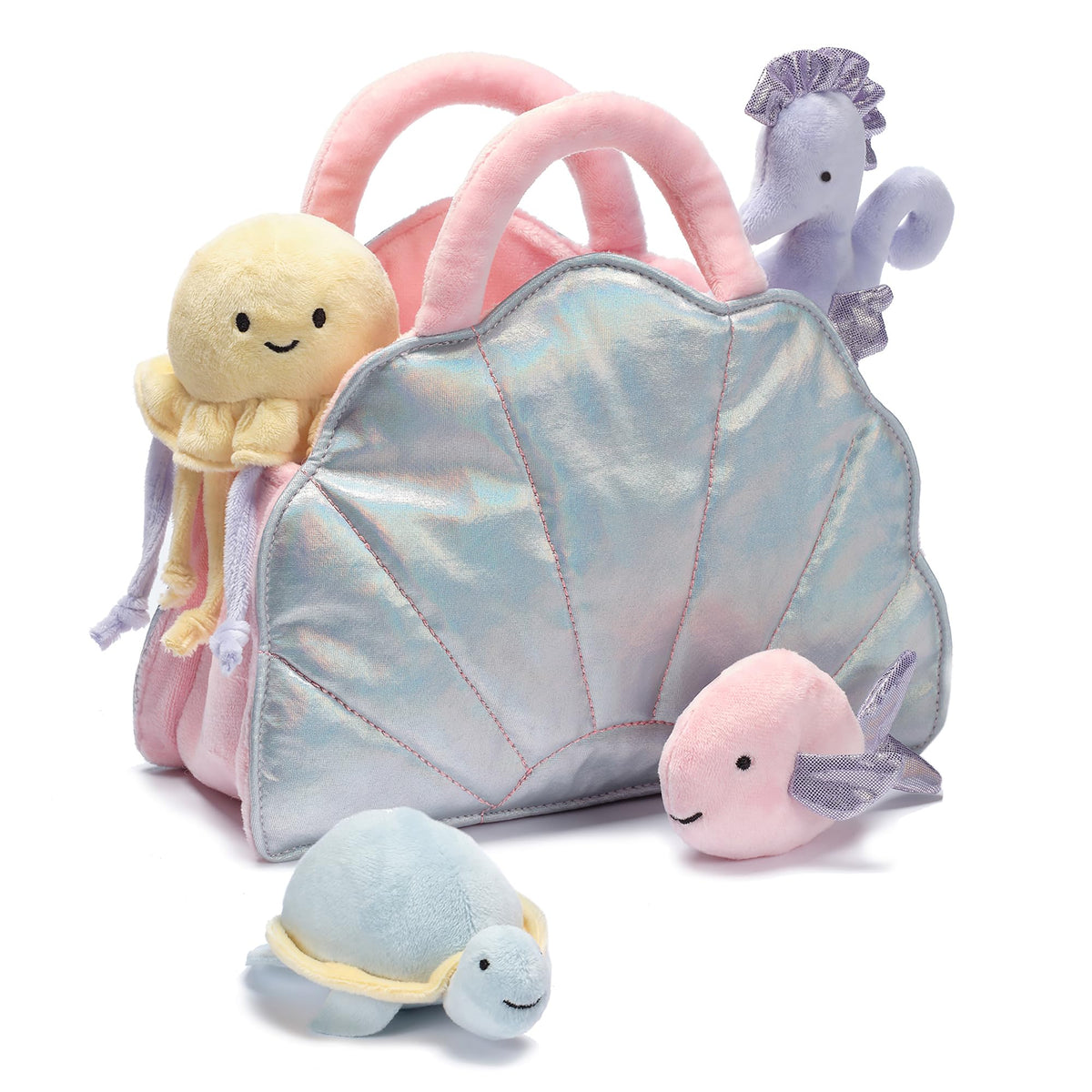 Lambs & Ivy sea turtle plush, soft velour cuddly baby play companion