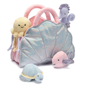 Lambs & Ivy sea turtle plush, soft velour cuddly baby play companion