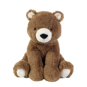 Lambs & Ivy Sierra Sky Wally brown plush bear front view offers comforting presence.