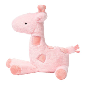 Lambs & Ivy Snuggle Jungle pink giraffe embroidered eyes for baby safe design