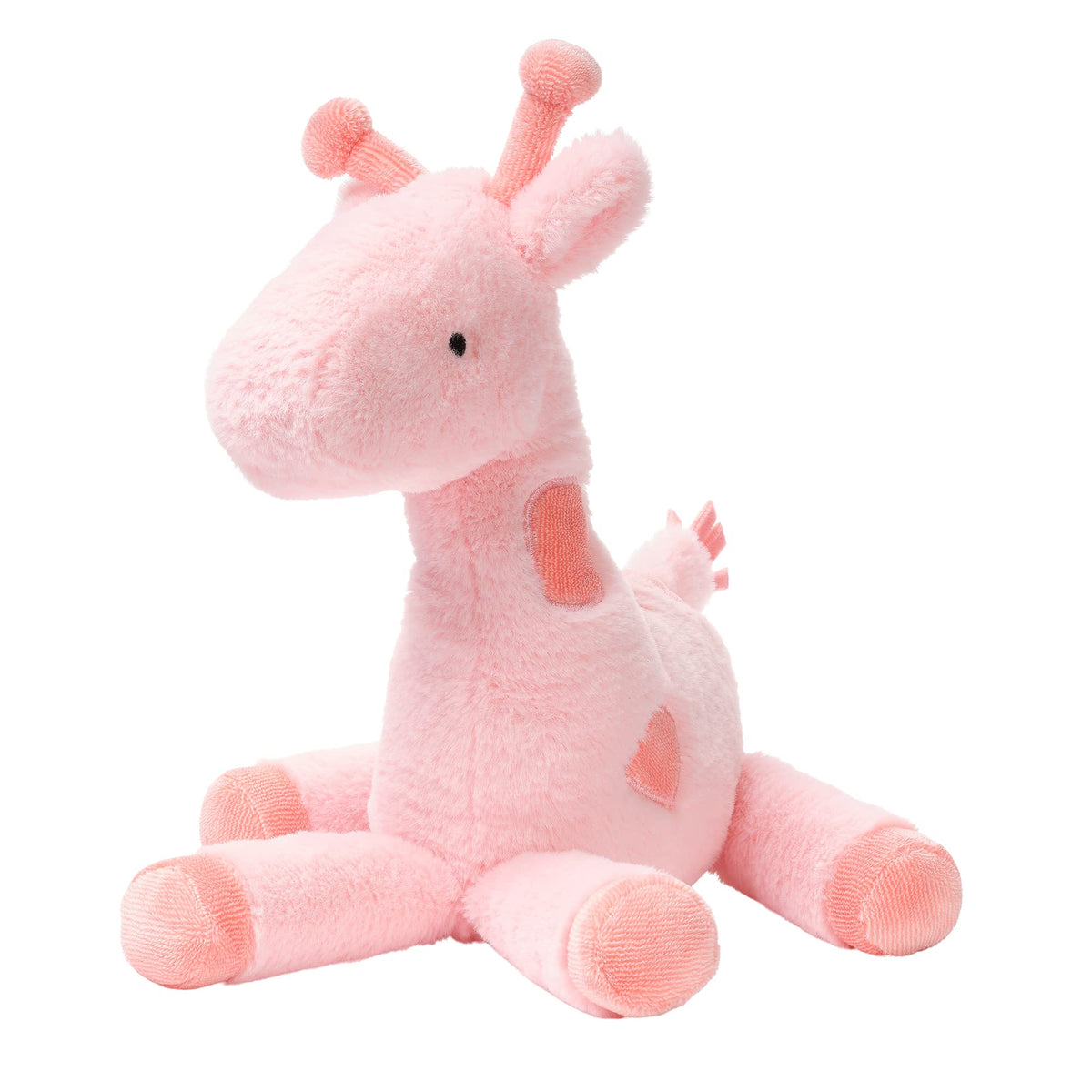 Lambs & Ivy Snuggle Jungle pink giraffe face plush for gentle baby cuddles