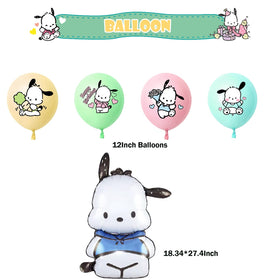 Lamden Pochacco cupcake toppers in six styles decorate treats with whimsy.