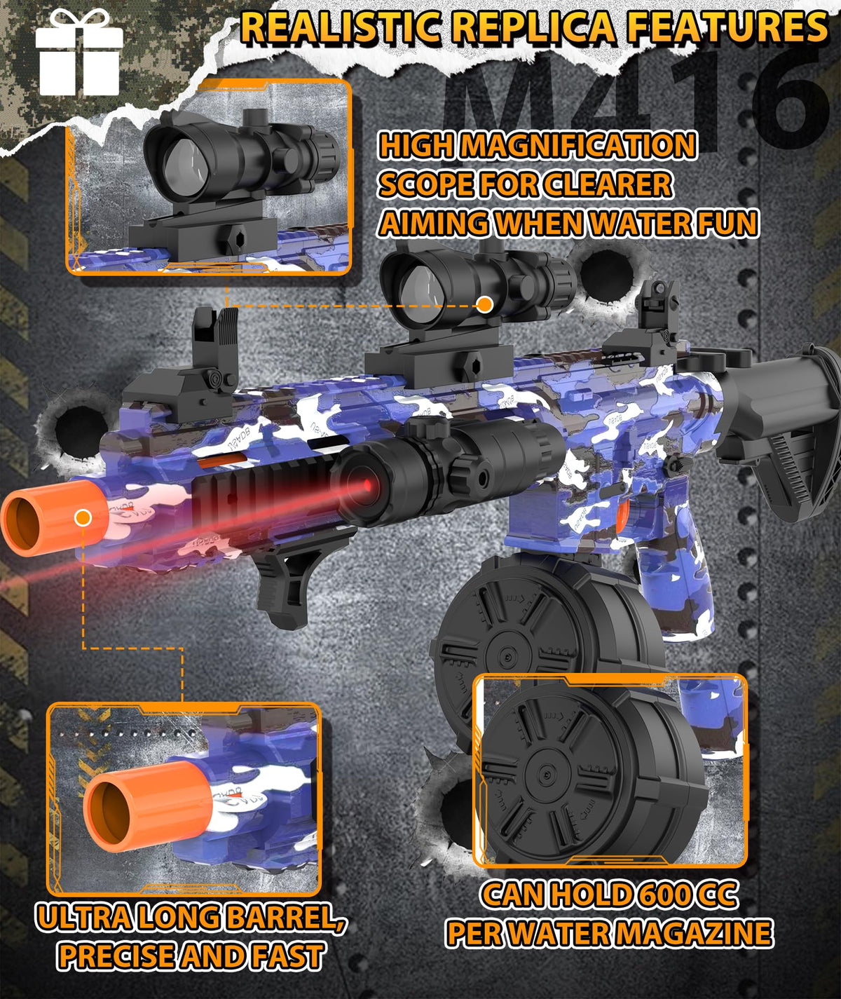 LAN ZHANG GUI electric gel ball blaster in action during outdoor play