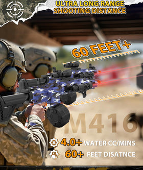 LAN ZHANG GUI gel ball blaster reload action shows quick refill capacity