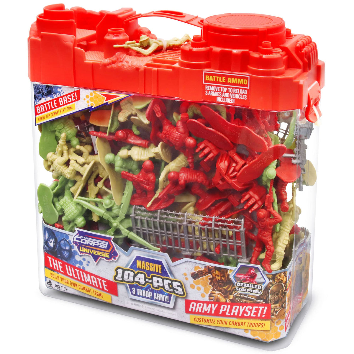 Lanard The Corps! Universe army playset 104 pieces for creative battles at home