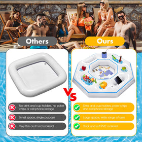 Lanathel floating cooler attached to pool or hot tub setup