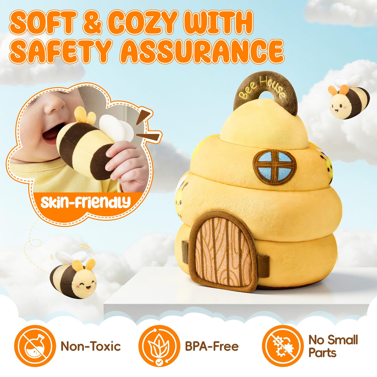 Lanbeby soft materials are washable and baby-safe