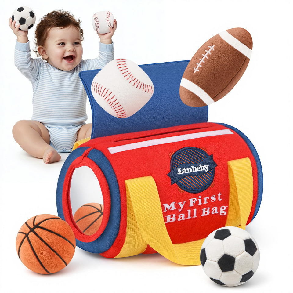 Lanbeby sports bag with built-in mirror for self-recognition during play.
