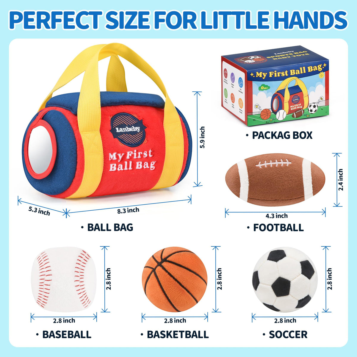 Lanbeby travel-friendly baby bag design with handle for on-the-go fun.