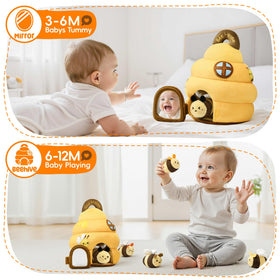 Lanbeby yellow bee contains music box for gentle sound play