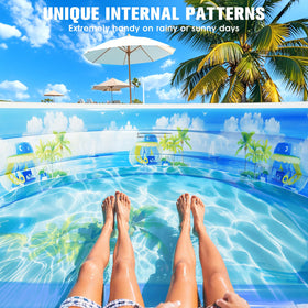 LanBlu detachable canopy pattern adds stylish shade for sunny days.