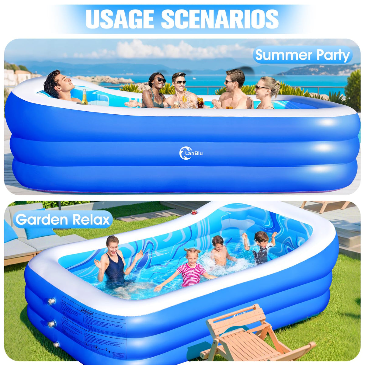 LanBlu quick setup for fast backyard cooling with electric pump option