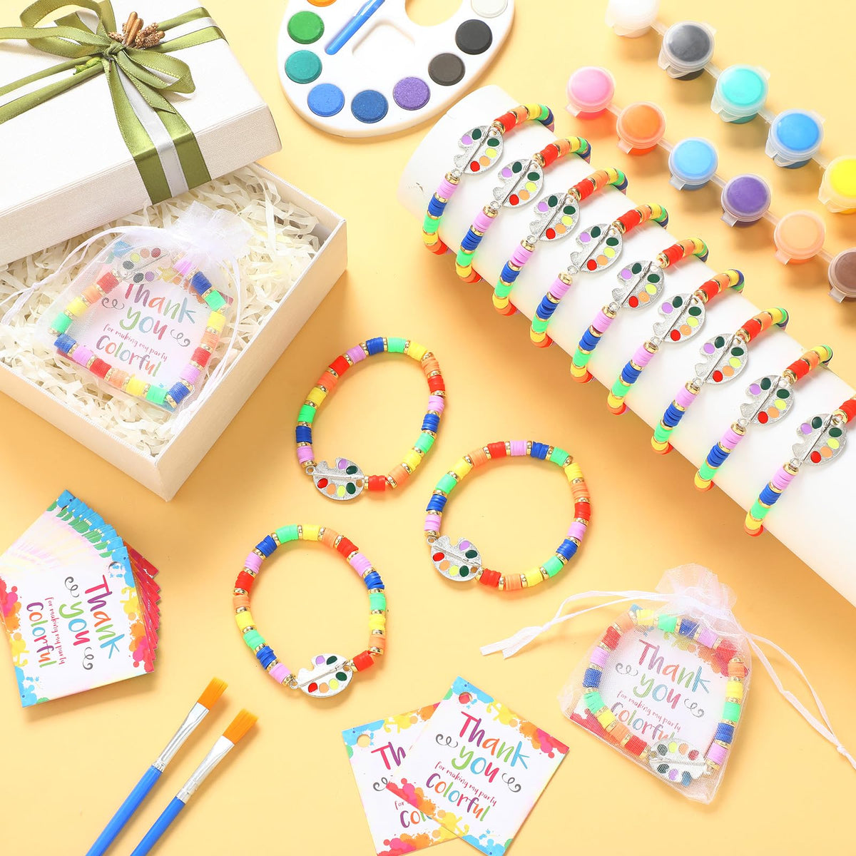 Landical art painting bracelets adjustable fit on wrist, versatile for daily wear.