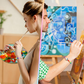 Landical art painting bracelets packed 24 pieces, perfect as party favors.