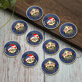 Detail of Landical coin edges and 4 cm diameter for collectors
