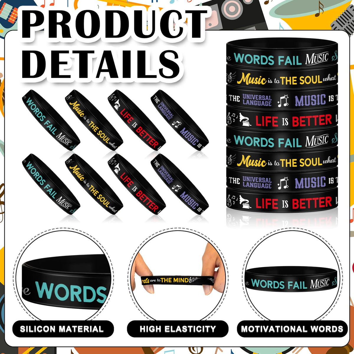 Landical silicone wristbands offer comfortable daily wear and lasting color