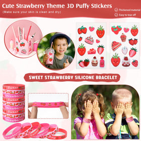 Landical strawberry bracelet showcases soft silicone wear for kids' parties