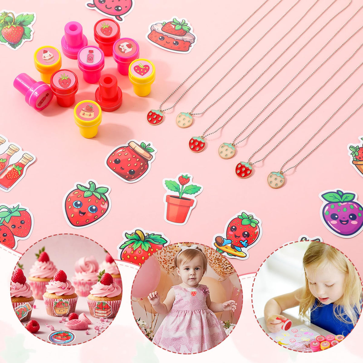 Landical strawberry stampers, fun activity for kids at parties