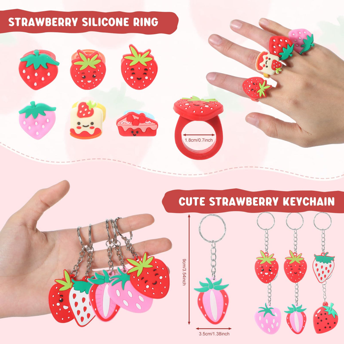 Landical strawberry stickers collection, decorate games and goodie bags