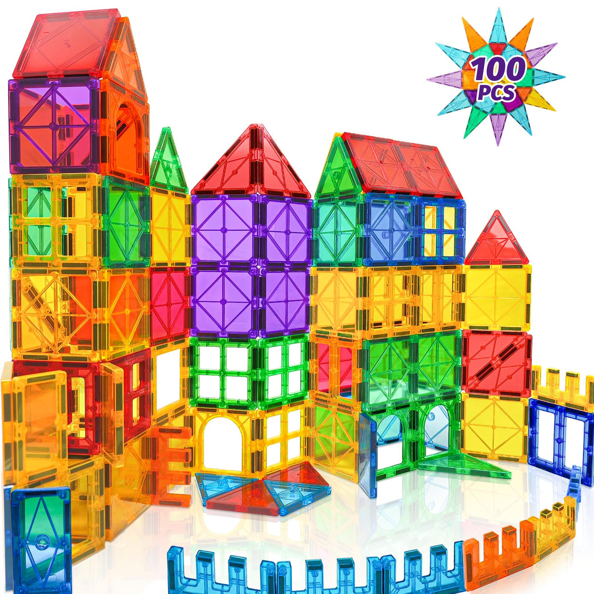 2D to 3D building play with Landtaix magnets encourages imagination