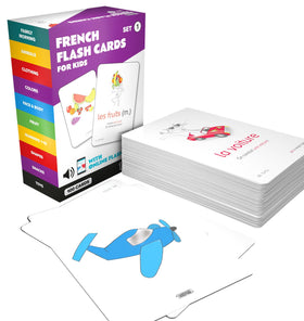 Language Together French flash cards toys and objects for imaginative play.