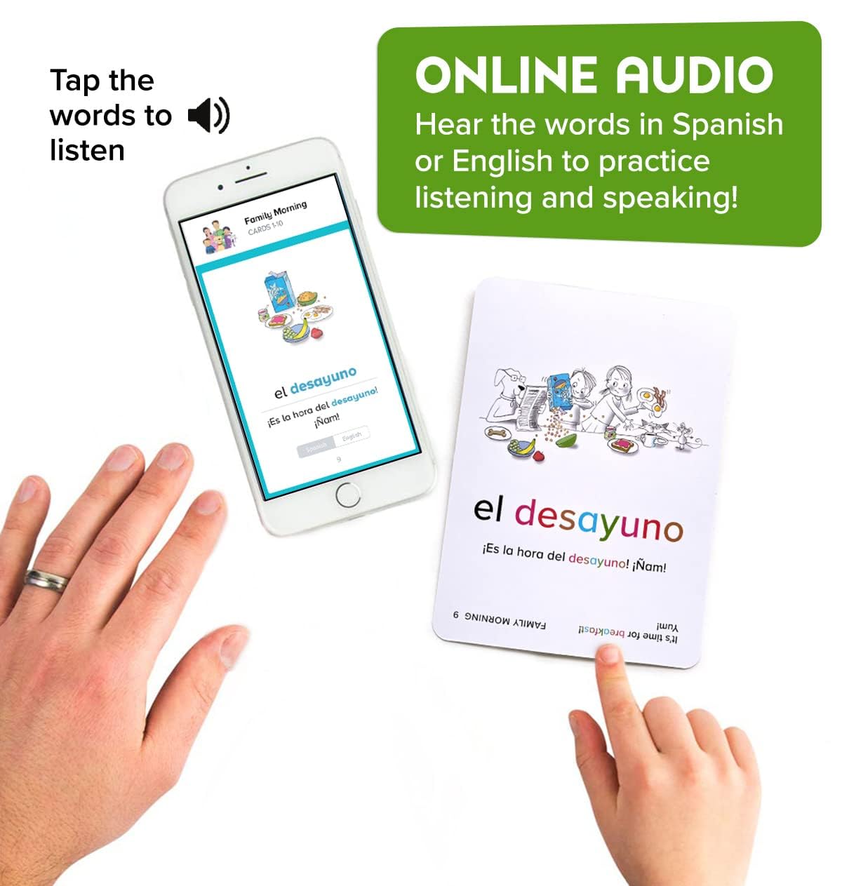 Language Together family cards encourage everyday vocabulary and dialogue