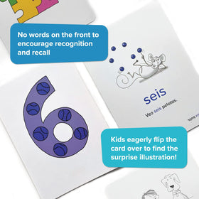Language Together Spanish flash cards numbers 1-10 support counting practice
