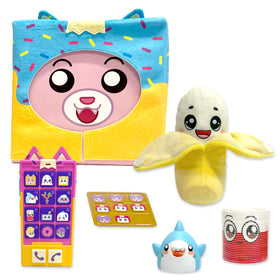 LankyBox Foxy plush mask inside the box for cozy fan play