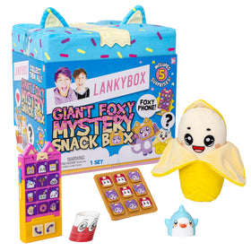 LankyBox Giant Foxy Snack Box package featuring 5 surprises for home unboxing joy