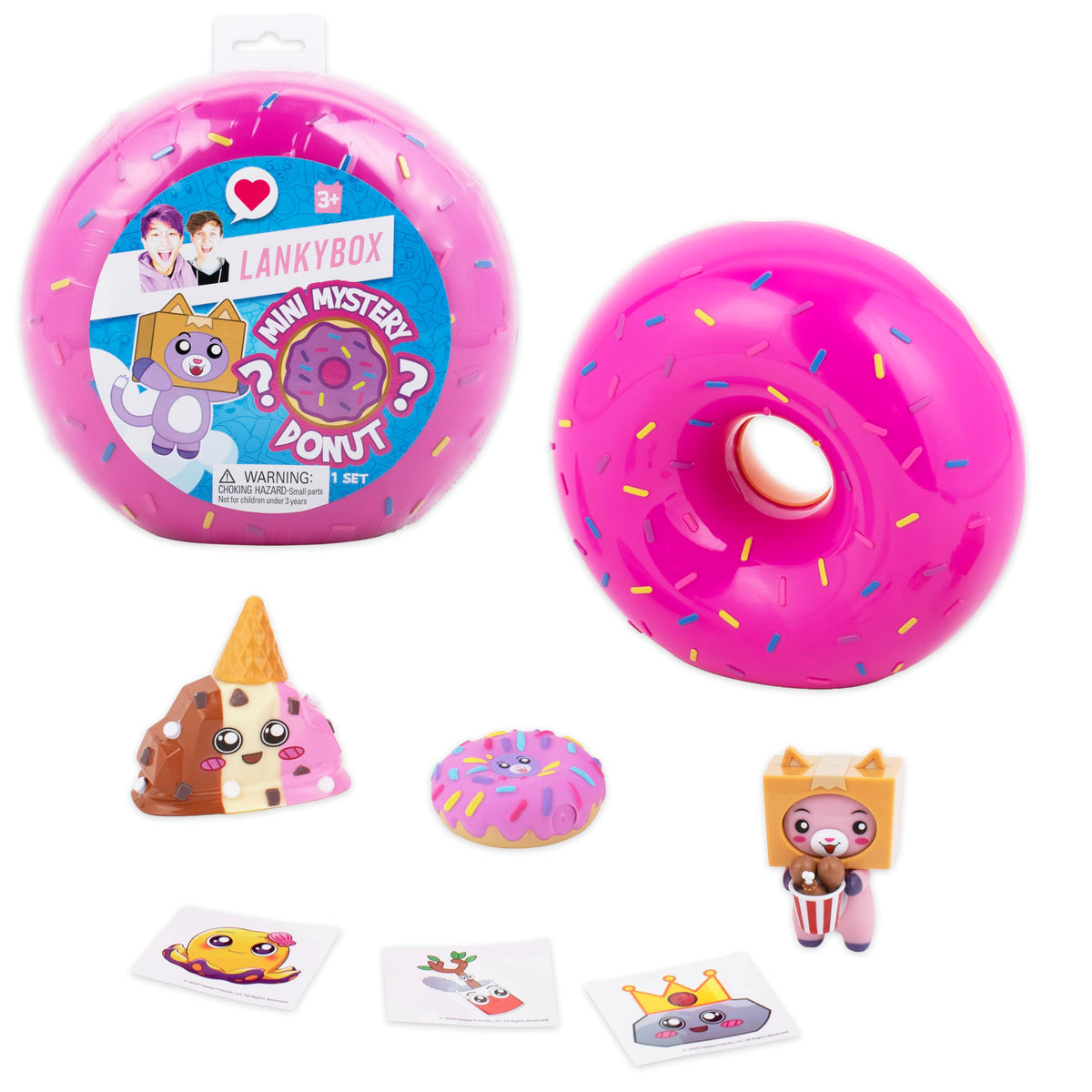 LankyBox Mini Mystery Donut packaging showcasing vibrant unboxing excitement and collectibles.