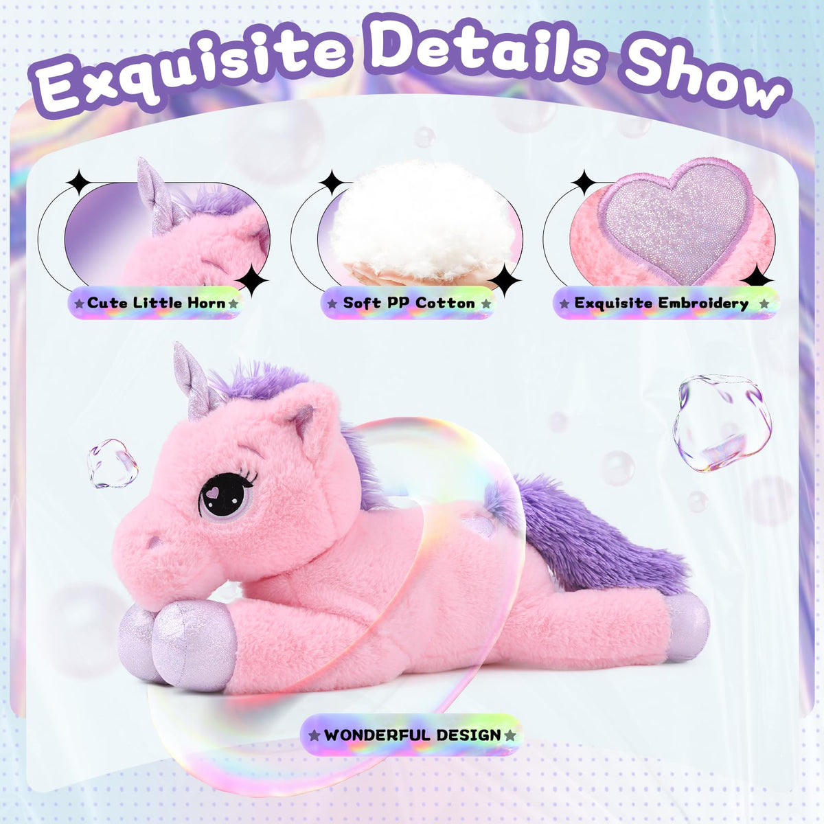 Lanmore unicorn plush doubles as a soft pillow