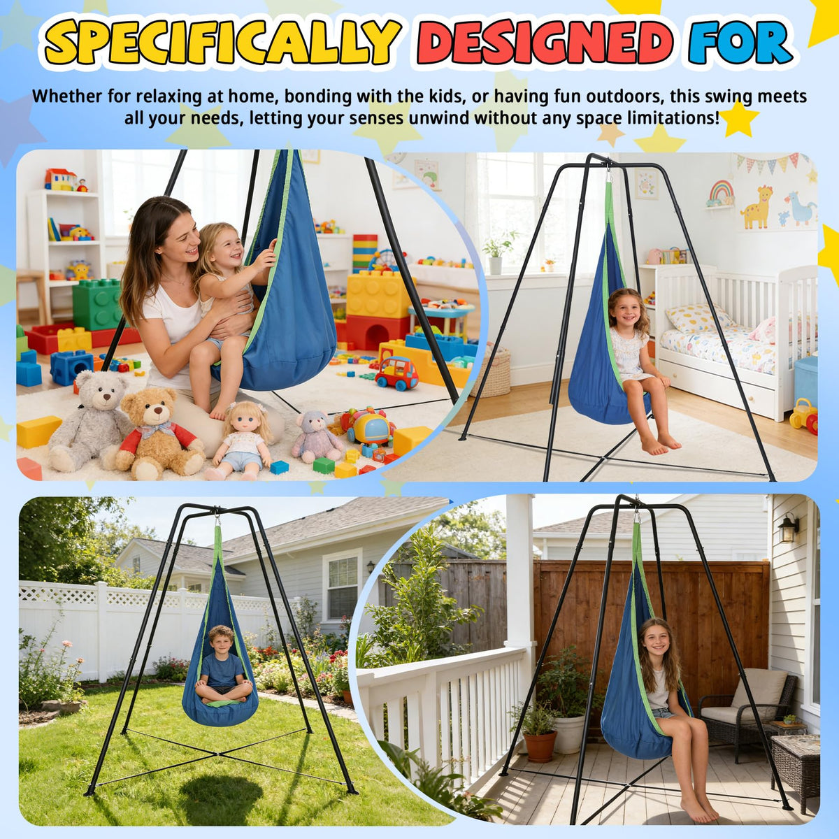 Lanmun indoor-outdoor ready setup fits living rooms or backyards