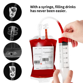 Lansian blood bag labels pack for easy customization and themed drinks