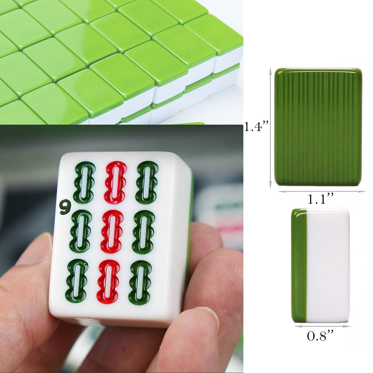 LANYOTA Mahjong includes three dice for authentic rounds.