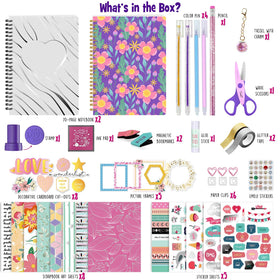 LAOESE journal kit accessories showcasing 150+ pieces to boost creativity.