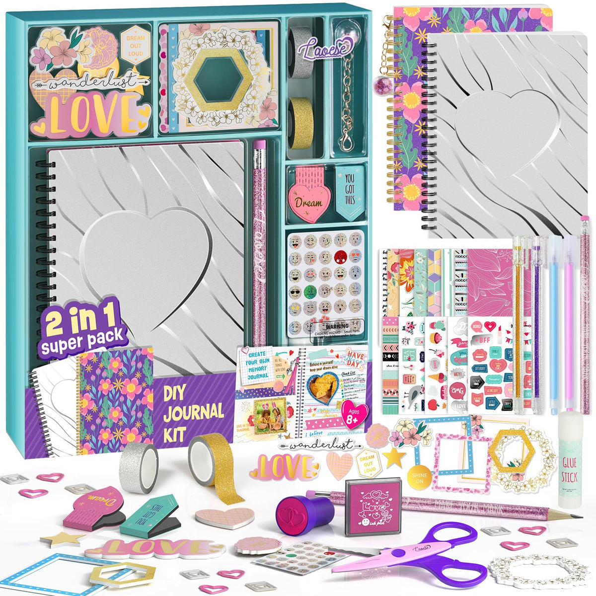 LAOESE two-pack DIY journal kit with two notebooks for budding writers.