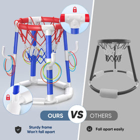 Laoyebaohao ring toss rings adding a colorful challenge to pool games.