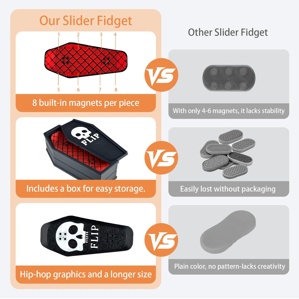 LAPAIX shark design slider delivers satisfying magnetic clicks.