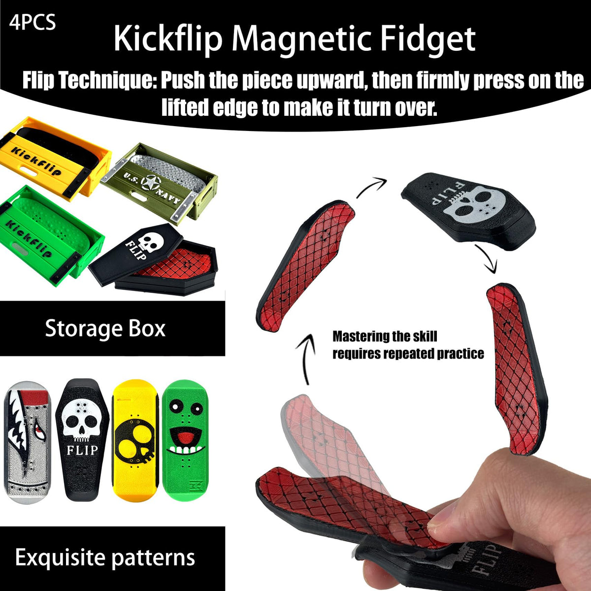 LAPAIX storage box keeps all themed fidget sliders neatly organized.