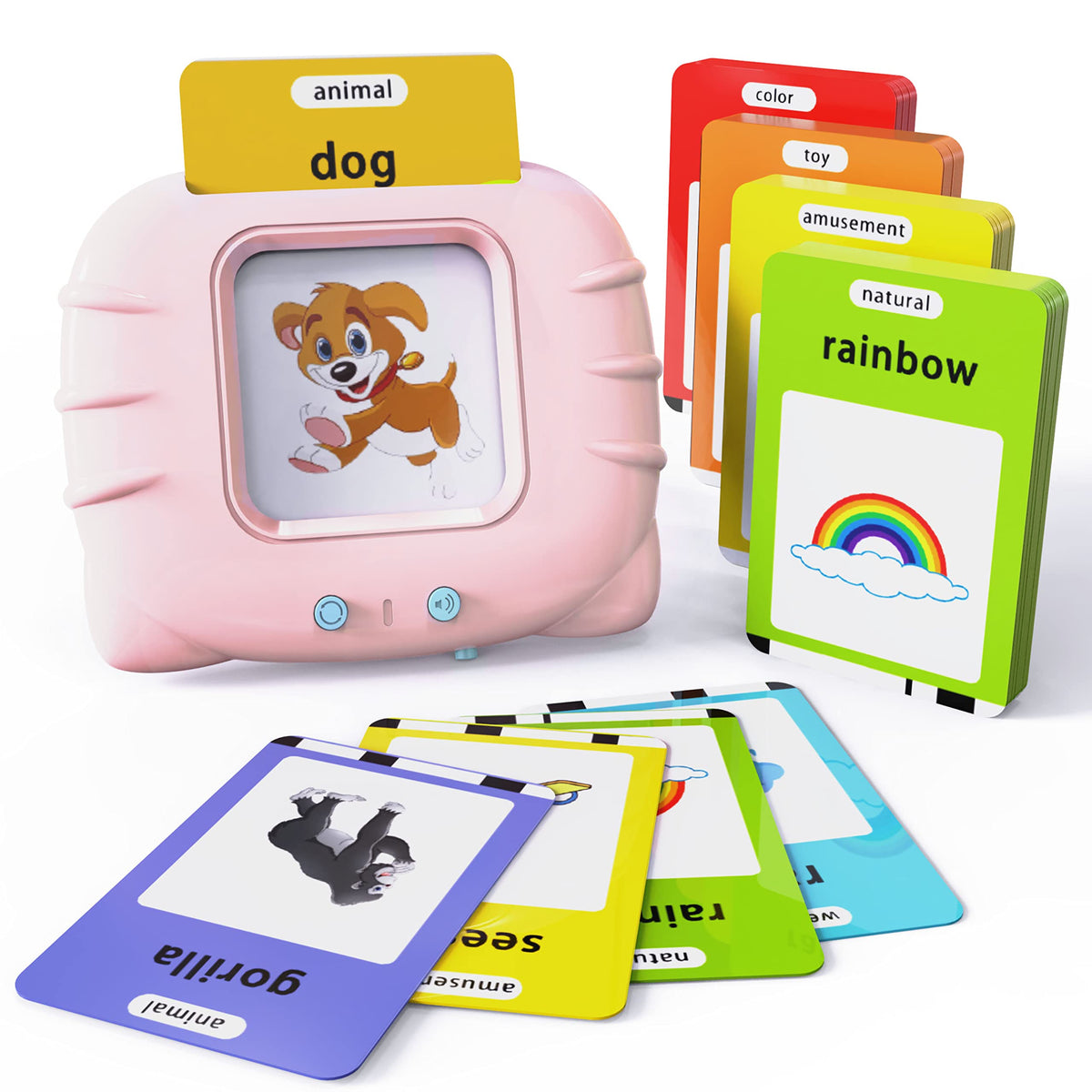 Lapare Audible Learning Toy card reader delivers clear word pronunciation for toddlers.