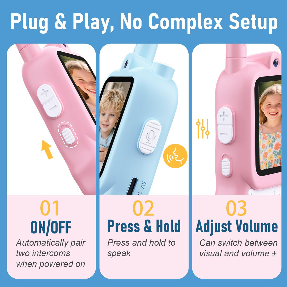 Lapare Kids Video Walkie Talkies in-action during outdoor games and indoor hide-and-seek.