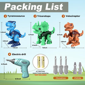 Laradola dinosaur educational toy encourages fine motor skills and problem-solving during builds.