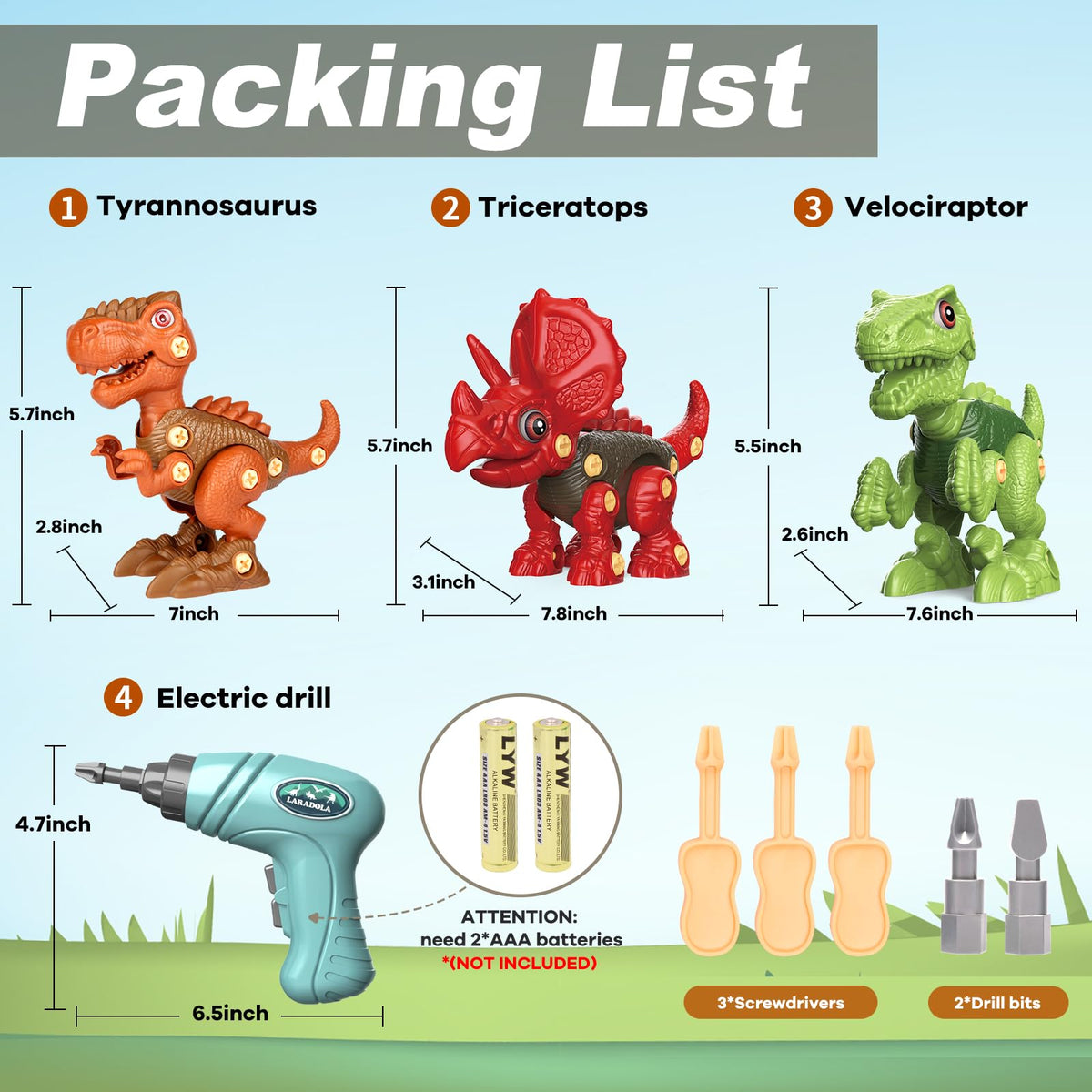 Laradola gift-box packaging makes a ready-made surprise for dinosaur enthusiasts.