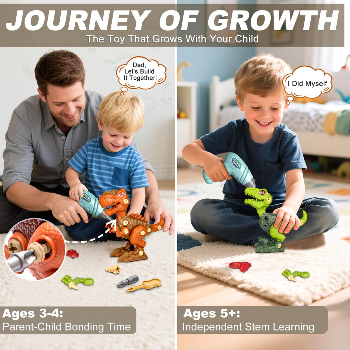 Laradola safety-first kit uses BPA-free ABS for durable, child-safe building.