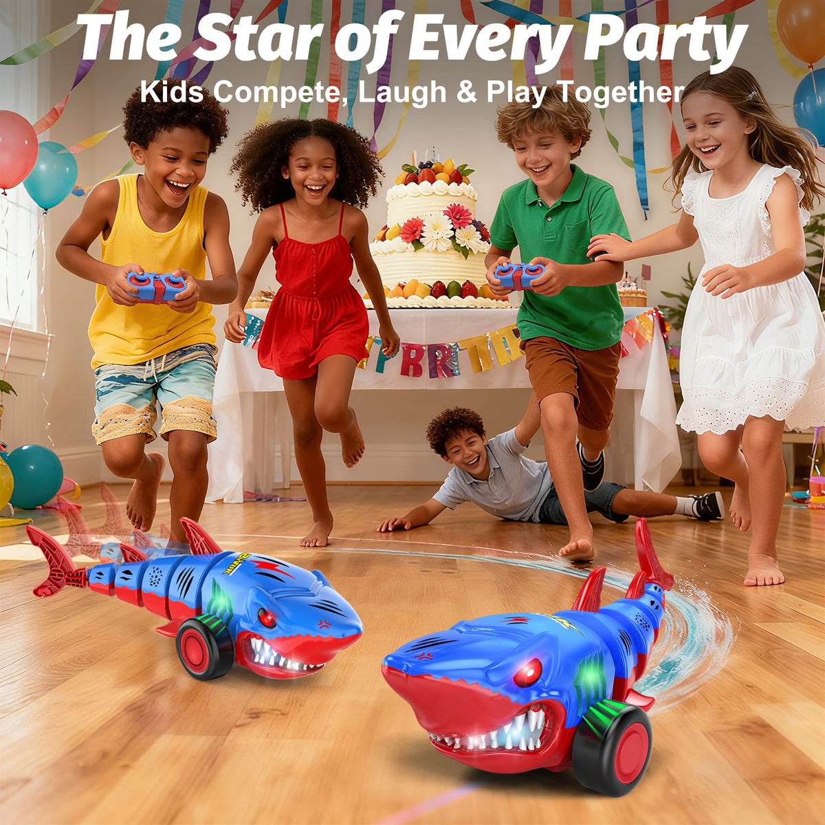 Laradola Shark RC car gift-ready packaging for birthdays or holidays.