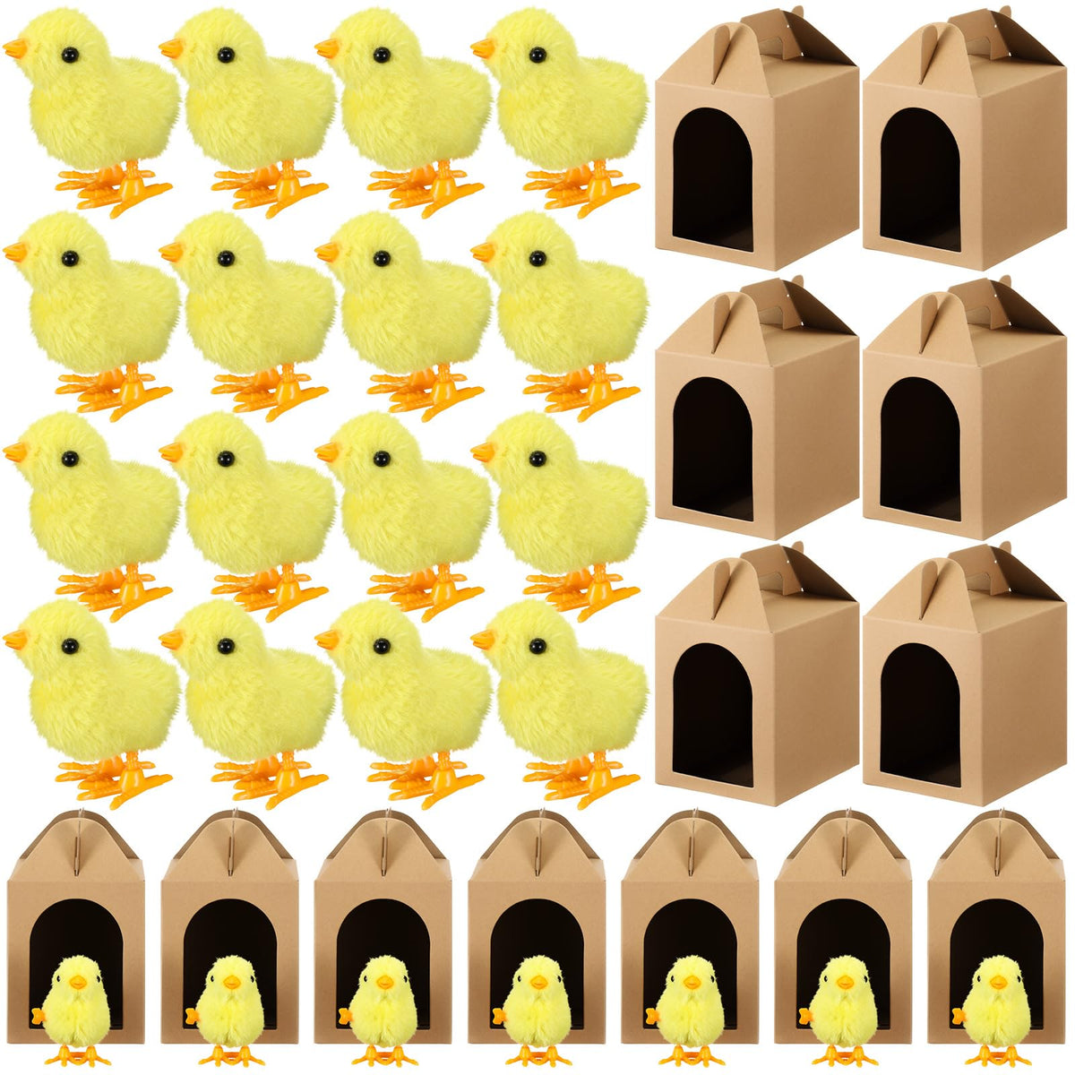 LaRandom adopt-a-pet box with a yellow duck, a charming keepsake for guests.