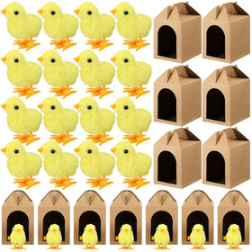 LaRandom adopt-a-pet box with a yellow duck, a charming keepsake for guests.