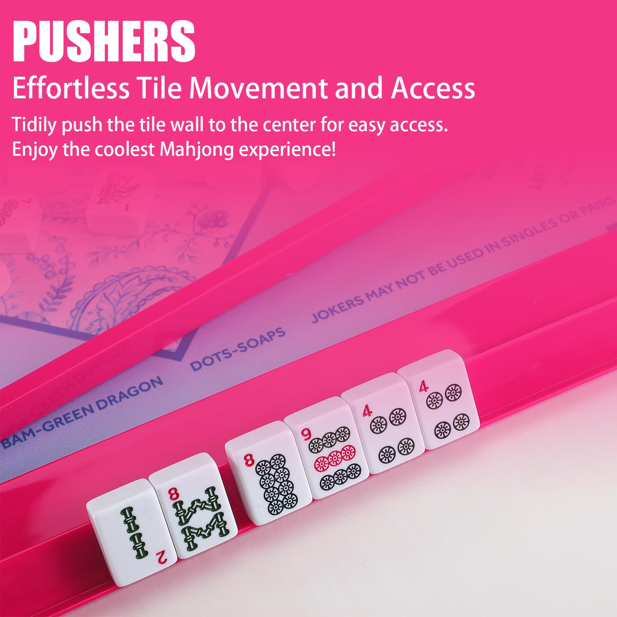 LaRandom gift-ready pink mahjong rack set for fans and beginners.