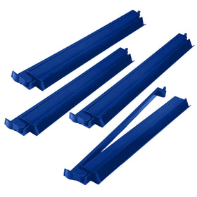 LaRandom four-piece dark blue acrylic mahjong tile racks with pushers for group play