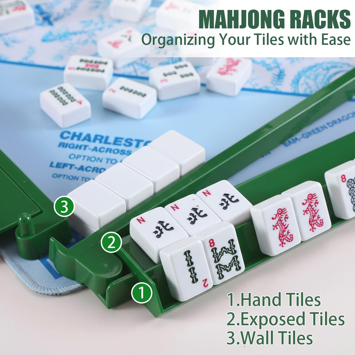 LaRandom pushers glide smoothly for easy tile organization.